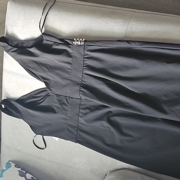 NWT TFNC London Aria Black Jumpsuit with Silver Rhinestone Accents - Picture 6 of 9